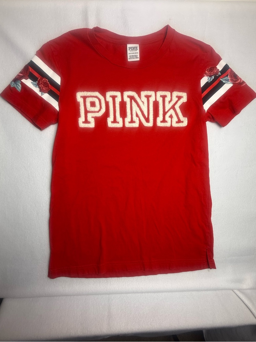 Victoria’s Secret PINK Red Rose Varsity Graphic T-Shirt